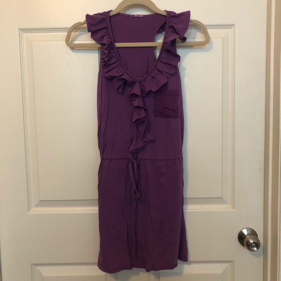 LA Made Purple Ruffle Dress